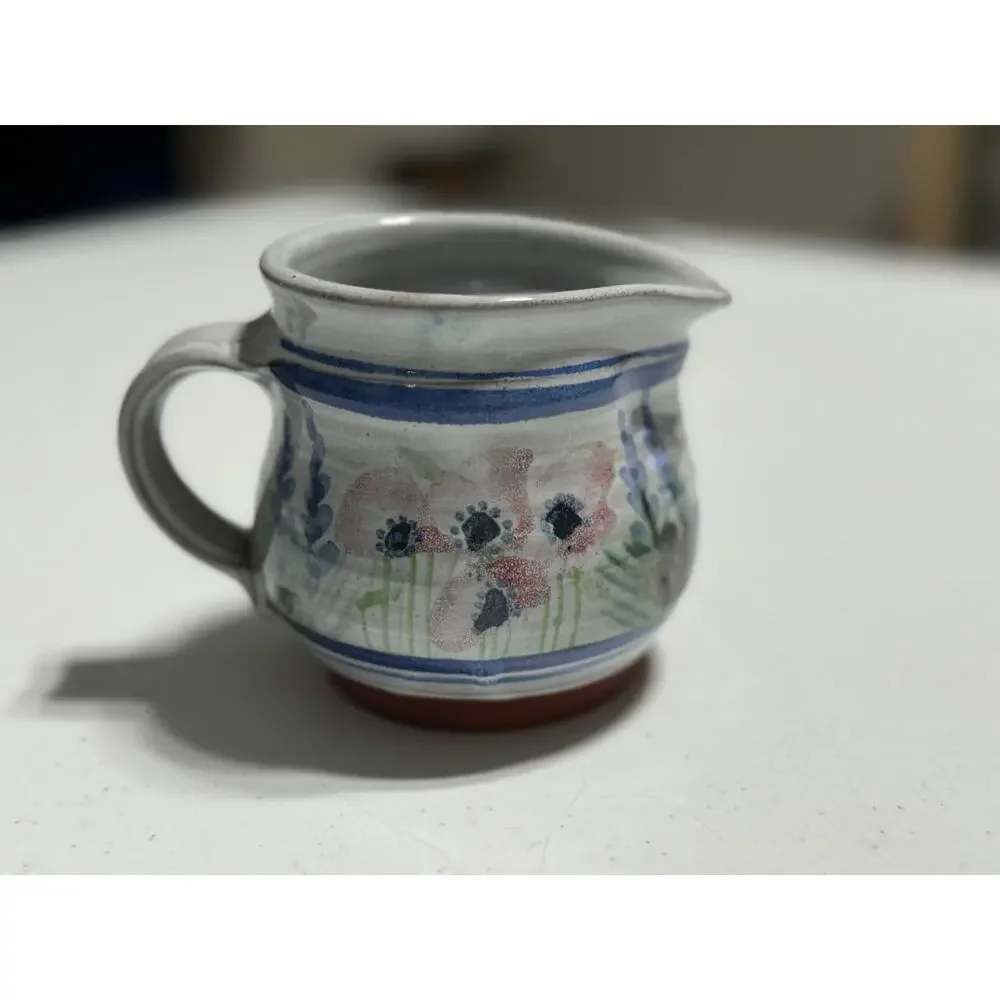 Pottery Floral Creamer